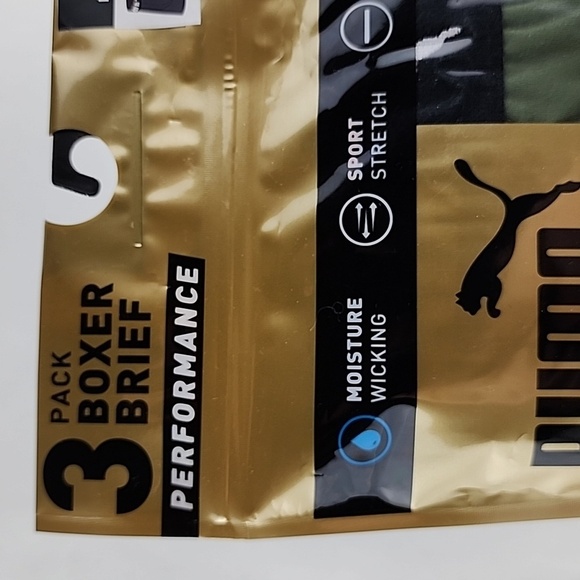 Puma 3 Pack Men's Performance Fit Drycell Boxer Brief  Grey Green Sz Large 36-38 - Picture 3 of 10